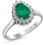 BeSpecial Inel argint cu zirconiu picatura verde (ITU0591_182)