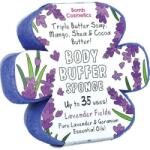 BOMB Cosmetics Sapun exfoliant cu burete Lavender Fields Body Buffer, Bomb Cosmetics, 200 g