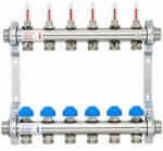 WATTS osztó-gyűjtő 1"-3/4" áramlásmérővel, 5 körös kivitel 10070003 (10070003)