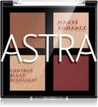 Astra Make-up Romance Palette Patela pentru conturul fetei faciale culoare 03 Mauve Romance 8 g