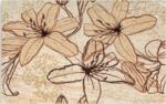 Konskie Ceramica Dekorlap, Valore Travertino Flowers Inserto 25x40cm - zuhanykabin