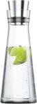 emsa FLOW Slim glass carafe, jug (transparent/stainless steel) (515675) - pcone