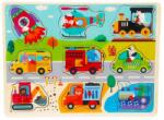 Woodyland Puzzle din lemn, Woody, Vehicule, 9 piese (S00004221_001w) Puzzle