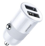 JOYROOM Incarcator Auto Dual USB, Fast Charging 3.1A, 15W, JoyRoom (C-A06), White