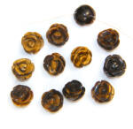  Ochi de Tigru Floare 8, 10, 12, 14 mm - cu Gaura - Margele Pietre Semipretioase - 1 Buc