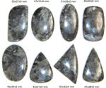  Cabochon Larvikit Mineral Natural - Oval - Dreptunghi - Picatura - Neregulat - 42-53x27-34x4-6 mm - 1 Buc