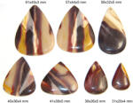  Cabochon Jasp Mokait Mineral Natural cu Gaura - Picatura - 31-61x20-45x3-5 mm - 1 Buc