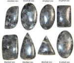  Cabochon Larvikit Mineral Natural - Picatura - Oval - Dreptunghi - Neregulat - 36-51x24-32x4-6 mm - 1 Buc