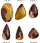  Cabochon Jasp Mokait Mineral Natural cu Gaura - Picatura - 19-34x13-21x3-6 mm - 1 Buc