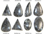  Cabochon Larvikit Mineral Natural - Oval - Picatura - Triunghi - Neregulat - 36-50x23-35x5-6 mm - 1 Buc