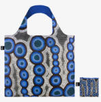 LOQI bevásárló táska, Kirsten Nangala Egan - Water Dreaming Blue