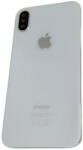 iPhone X (5.8") készülék hátlap, kamera lencsével / sim tálcával, akkufedél, ezüst, AAA+ minőségű