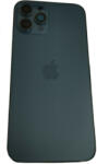 iPhone 12 Pro Max (6.7") készülék hátlap, kamera lencsével / sim tálcával, akkufedél, kék, AAA+ minőségű