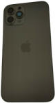 iPhone 12 Pro Max (6.7") készülék hátlap, kamera lencsével / sim tálcával, akkufedél, szürke, AAA+ minőségű