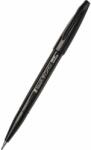 Pentel Маркер четка Pentel Brush Sign Pen (SES15C-A), чернa, гъвкав връх, акварелно мастило (SES15C-A)
