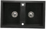 Casa Blanca Chiuveta CASA BLANCA DUO cu 2 cuve 78x48 NEAGRA Chiuveta