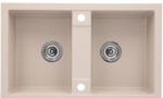 Casa Blanca Chiuveta CASA BLANCA DUO cu 2 cuve 78x48 NISIP Chiuveta
