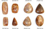  Cabochon Piatra Soarelui Naturala - Dreptunghi - Picatura - Oval - 22-33x13-24x5-9 mm - 1 Buc