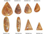  Cabochon Piatra Soarelui Naturala - Picatura - Oval - Triunghi - 28-56x15-39x6-8 mm - 1 Buc