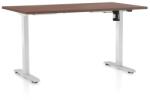 Rauman OfficeTech A állítható magasságú asztal, 120 x 80 cm, fehér alap, dió