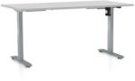 Rauman OfficeTech A állítható magasságú asztal, 160 x 80 cm, szürke alap, világosszürke