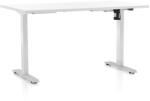 Rauman OfficeTech A állítható magasságú asztal, 120 x 80 cm, fehér alap, fehér