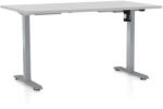 Rauman OfficeTech A állítható magasságú asztal, 140 x 80 cm, szürke alap, világosszürke