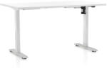 Rauman OfficeTech A állítható magasságú asztal, 140 x 80 cm, fehér alap, fehér