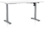 Rauman OfficeTech A állítható magasságú asztal, 140 x 80 cm, szürke alap, fehér