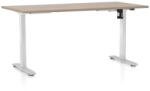 Rauman OfficeTech A állítható magasságú asztal, 160 x 80 cm, fehér alap, tölgy