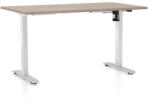 Rauman OfficeTech A állítható magasságú asztal, 140 x 80 cm, fehér alap, tölgy