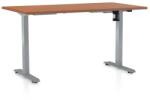 Rauman OfficeTech A állítható magasságú asztal, 120 x 80 cm, szürke alap, cseresznye