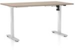 Rauman OfficeTech A állítható magasságú asztal, 120 x 80 cm, fehér alap, tölgy