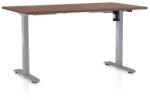 Rauman OfficeTech A állítható magasságú asztal, 120 x 80 cm, szürke alap, dió