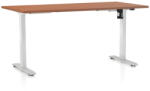 Rauman OfficeTech A állítható magasságú asztal, 160 x 80 cm, fehér alap, cseresznye