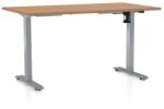 Rauman OfficeTech A állítható magasságú asztal, 120 x 80 cm, szürke alap, bükkfa