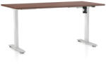 Rauman OfficeTech A állítható magasságú asztal, 160 x 80 cm, fehér alap, dió