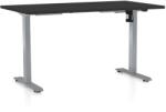 Rauman OfficeTech A állítható magasságú asztal, 120 x 80 cm, szürke alap, fekete
