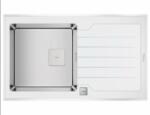 Teka Chiuveta Teka Premium RS15 1B 1D 86, 860x510cm, inox + Sticla alba (DIAMOND RS15 1B 1D 86 WHITE) Chiuveta