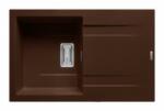 Pyramis Chiuveta granit Pyramis KARTESIO 79x50 1B 1D Chocolate (070053011) Chiuveta