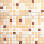 ANRO Wall Flexpanel PVC falburkoló lap - Mozaik csempe barna-krém műanyag burkolólap (TP10014026 - Mosaic Brown)