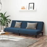 vidaXL kétszemélyes kék bársony kanapéágy (375925) - pepita