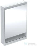 Geberit ONE 60x90 cm-es 1 ajtós falsík alatti tükrös szekrény ComfortLight világítással, balos, fehér/porszórt alumínium 505.820. 00.2 (505820002)