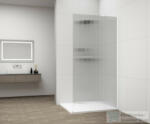 SAPHO ESCA WHITE MATT Walk-in zuhanyfal, falra szerelhető, flutes üveg, 1500mm (ES1315-03) (ES1315-03) - furdoszoba-szaniter