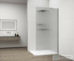 SAPHO ESCA CHROME Walk-in zuhanyfal, falra szerelhető, flutes üveg, 1200 mm (ES1312-01) (ES1312-01)