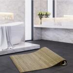 HomeandMode Bambusz csúszásmentes fürdőszobai kádkilépő szőnyeg, 50 x 80 cm, szürkésbarna (HZ1991100)