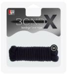 BondX Sfoara pentru jocuri BDSM Bondx Love Rope 10 metri BondX din Bumbac - Negru - stimulentesexuale - 37,83 RON