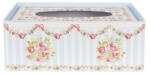 Clayre & Eef Rózsás papírzsebkendő tartó fémdoboz 25x13x10cm (6BL0119)