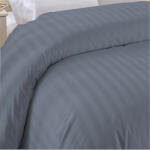 HomePuls Cearsaf de pilota 1 persoana Damasc Bumbac 100% tip Hotel cu dunga 1 cm, 140x220 cm, Gri Antracit