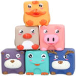 Ludere Set 6 Cuburi moi pentru bebelusi cu animale Soft Blocks (eb1028)